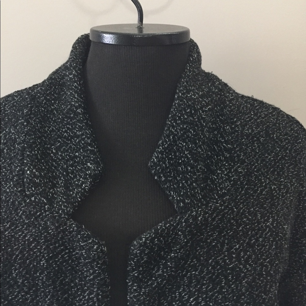 XS cardigan coat jacket marled grey pockets EUC - Picture 2 of 15